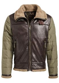 Khujo, Herren Jacke 'CARDS', Hellbeige / Dunkelbraun / Oliv