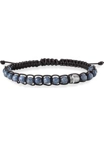 CAI Caï, Herren Armband 'Feather', Rauchblau / Schwarz / Silber
