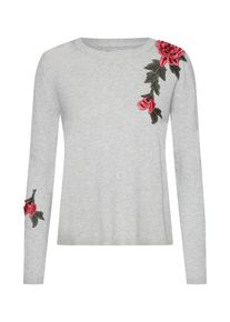 Only, Damen Pullover, Hellgrau / Grasgrün