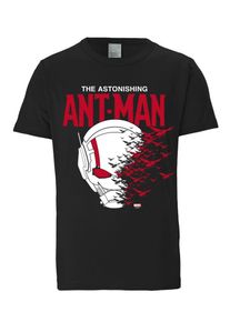 logoshirt, Herren T-Shirt 'Ant-Man', Rot / Schwarz / Wei&szlig;