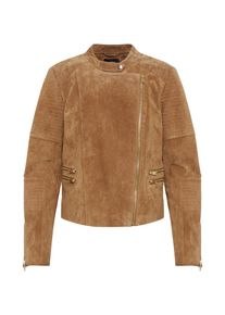 Only, Damen Lederjacke 'CAMARA SUEDE', Cognac