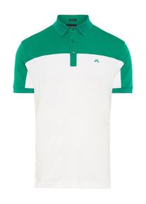 J. Lindeberg J.Lindeberg, Herren Poloshirt 'Mateo', Gr&uuml;n / Wei&szlig;