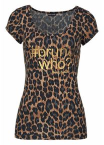 Bruno Banani, Damen Rundhalsshirt, Braun / Mischfarben