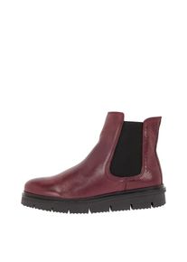 Bianco, Damen Chelsea Boots, Blutrot / Schwarz