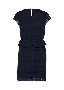 Only, Damen Kleid 'SILVIJA CAPSLEEVE ANGLAIS', Nachtblau