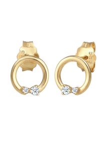 Diamore, Damen Ohrringe 'Kreis', Gold