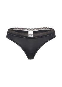 Calvin Klein Underwear, Damen String mit Logo-Print, Schwarz