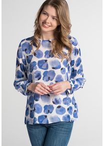 Eterna, Damen Bluse, Blau / Weiß