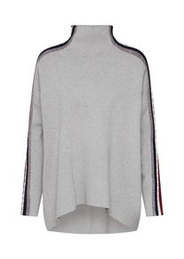 Tommy Hilfiger, Damen Pullover 'TARAH MOCK', Hellgrau / Mischfarben