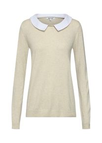 ABOUT YOU, Damen PULLOVER 'Ina', Creme / Wei&szlig;