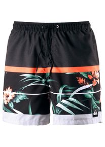 Quiksilver, Herren Badeshorts, Grasgrün / Koralle / Schwarz