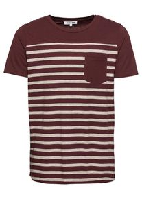 ABOUT YOU, Herren T-Shirt 'Finn', Grau / Bordeaux