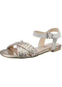 Caprice, Damen Sandalen, Gold / Weiß