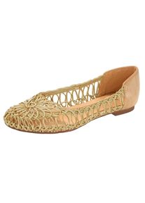 Heine, Damen Ballerina, Sand