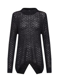 Tom Tailor Denim, Damen Pullover 'hairy structured pullover', Anthrazit