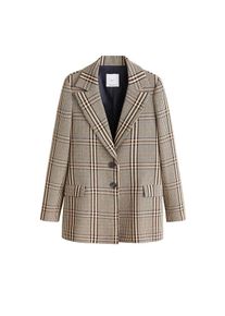 Mango, Damen Jacke 'Orange-I, Beige / Navy / Orange