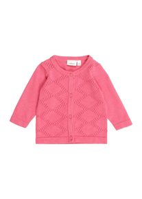 name it, M&auml;dchen Strickjacke 'NBFOFELIA LS KNIT CARD', Pink