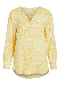 Vila, Damen Bluse, Gelb / Weiß