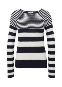Tom Tailor, Damen Strickpullover, Nachtblau / Wei&szlig;