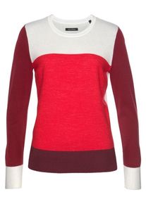 Marc O'Polo Marc O'Polo, Damen Strickpullover, Rot / Weinrot / Wei&szlig;