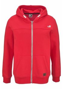 OCEAN SPORTSWEAR, Herren Kapuzensweatjacke, Rot / Weiß