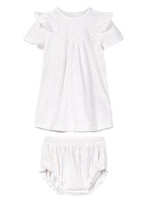 name it, M&auml;dchen Multipack Shorts und Kleid, Pastellorange / Wei&szlig;
