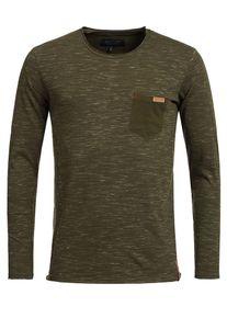 INDICODE JEANS, Herren Lanarmshirt ' Bakersfield ', Oliv