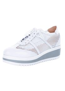 Heine, Damen Sneaker, Silbergrau / Weiß