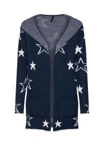 Key Largo, Damen Strickjacke, Navy / Wei&szlig;