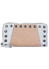 Taschendieb Wien, Damen Geldbörse, Beige / Weiß