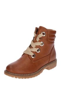 ABOUT YOU, Damen Schn&uuml;rboot 'Nala', Cognac