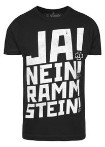 Mister Tee, Herren Tee 'Rammstein Ramm 4', Schwarz / Wei&szlig;