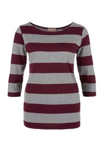 TRIANGLE, Damen Shirt, Grau / Rot