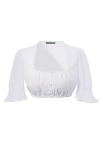 Country Line, Damen Dirndlbluse mit 3/4-Ärmel, Weiß