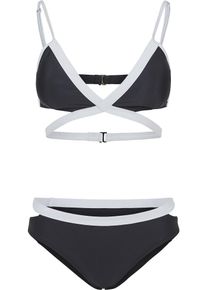 Urban Classics, Damen Bikini, Schwarz / Weiß