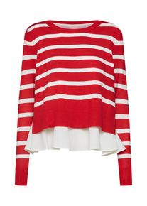 Only, Damen Pullover 'NEW LATISHA', Rot / Weiß