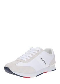 Tommy Hilfiger, Herren Sneaker 'Leather Material Mix Runner', Wei&szlig;