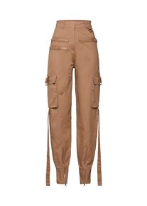 Missguided, Damen Hose 'FANNY LYCKMAN CARGO ZIP UTILITY TROUSERS', Camel