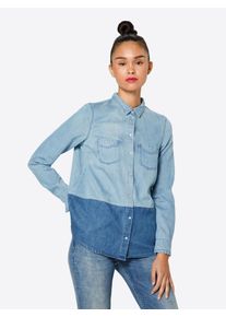Review, Damen Jeanshemd 'COLORBLOCK DENIM', Blue Denim