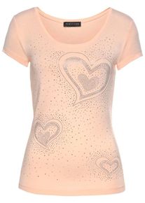 Melrose, Damen Shirt, Pfirsich / Silber