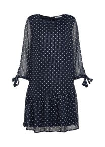 Pieces, Damen Kleid, Dunkelblau / Weiß