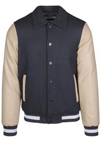 Urban Classics, Herren Jacket, Beige / Schwarz / Weiß