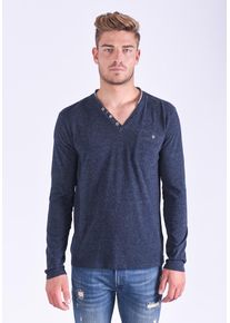 Kaporal5 Kaporal, Herren Sweatshirt Sirup Bluusm mit schicken Kn&ouml;pfen, Blau