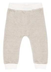 name it, M&auml;dchen Gestreifte Velours-Hose, Sand / Wei&szlig;