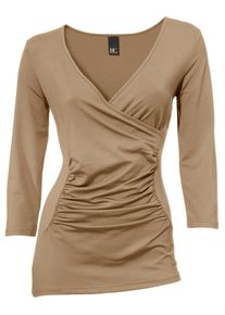 Heine, Damen Wickelshirt, Sand