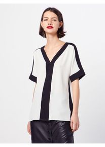 DKNY, Damen Bluse 'COLORBLOCK', Creme / Schwarz