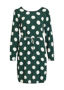 Object, Damen Kleid, Grün / Weiß