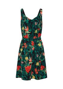 Vila, Damen Kleid 'Vilaia', Grün / Schwarz