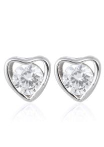 Firetti, Damen Ohrstecker 'Herzen, Liebe, Romantik', Silber / Transparent