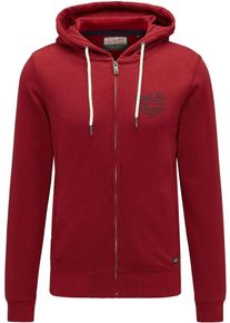 PETROL INDUSTRIES, Herren Sweatjacke 'Sweater Hooded', Rot / Schwarz